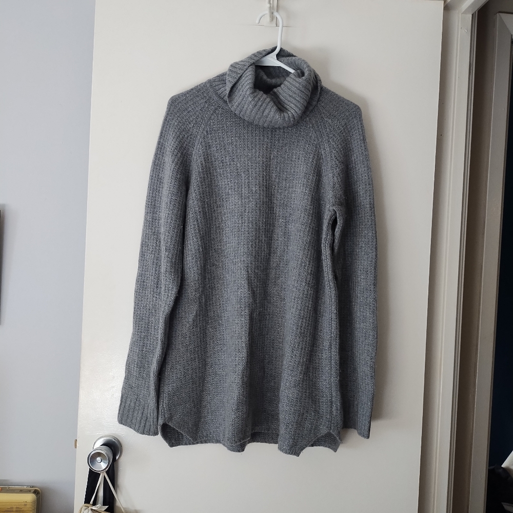 THEORY 100% Cashmere Grey Thick Big Oversized Sweater L